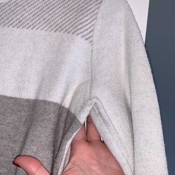 Grey and White Evolution Crew Neck Sweater - Picture 5 of 8